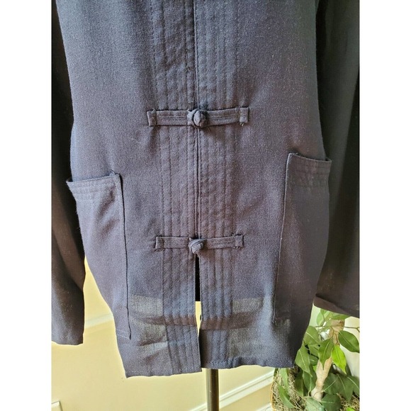 Reverb Women Blue Solid Polyester Long Sleeve Button Front Cardigan Size Medium - Picture 4 of 14